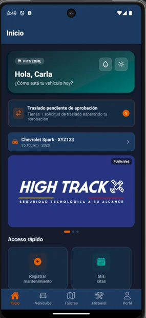App PitsZone para propietarios